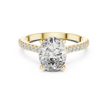 Satin Ribbon Lab Grown Diamond Asymmetric Ring