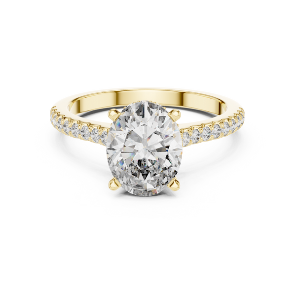 Satin Ribbon Lab Grown Diamond Asymmetric Ring