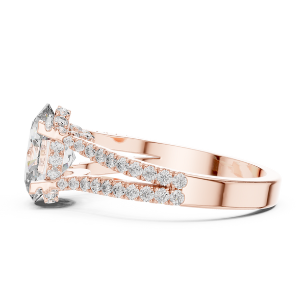 Arctic Mirror Lab Grown Diamond Asscher Ring
