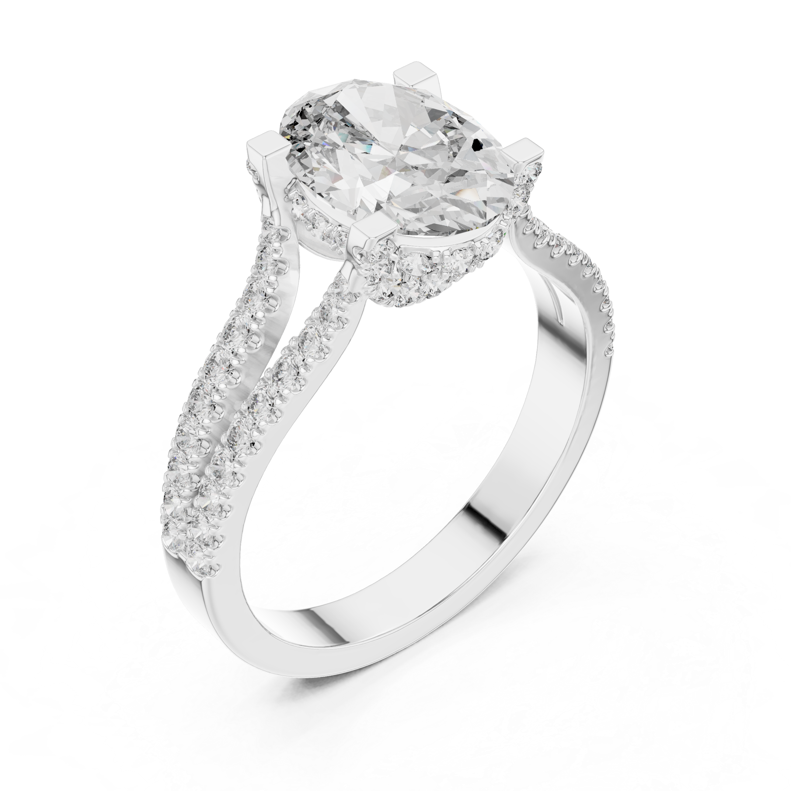 Arctic Mirror Lab Grown Diamond Asscher Ring