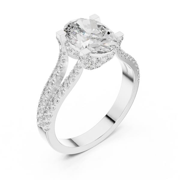 Arctic Mirror Lab Grown Diamond Asscher Ring