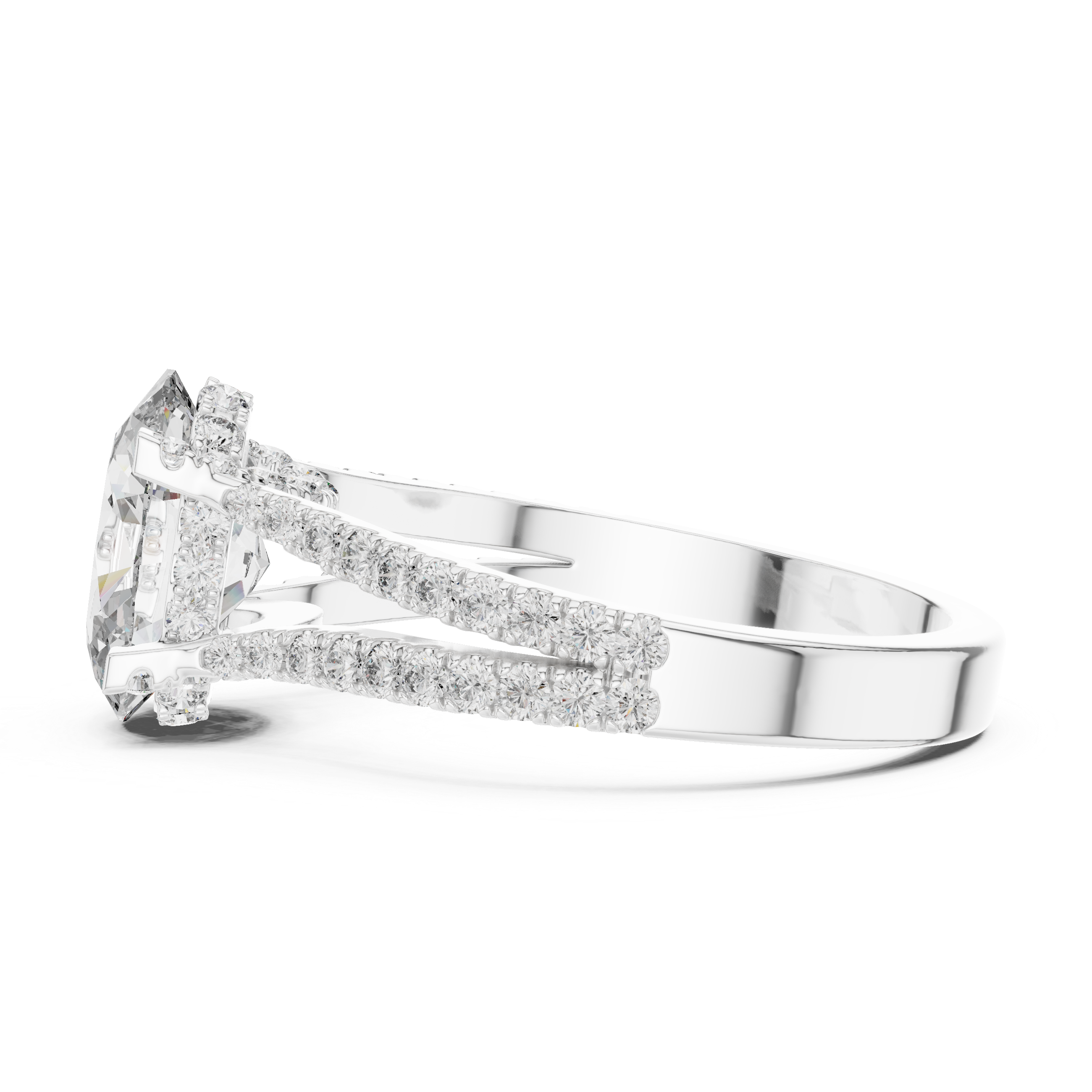 Arctic Mirror Lab Grown Diamond Asscher Ring
