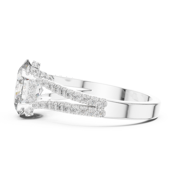 Arctic Mirror Lab Grown Diamond Asscher Ring