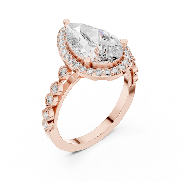 Pebble Beach Lab Grown Diamond Beaded Ring