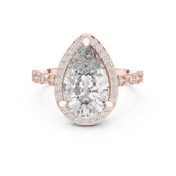 Pebble Beach Lab Grown Diamond Beaded Ring