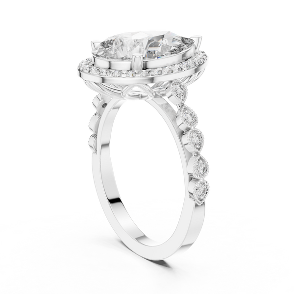 Pebble Beach Lab Grown Diamond Beaded Ring