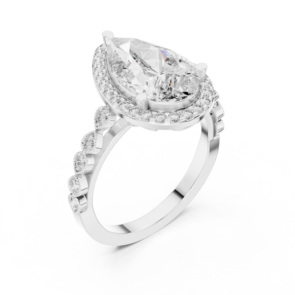 Pebble Beach Lab Grown Diamond Beaded Ring