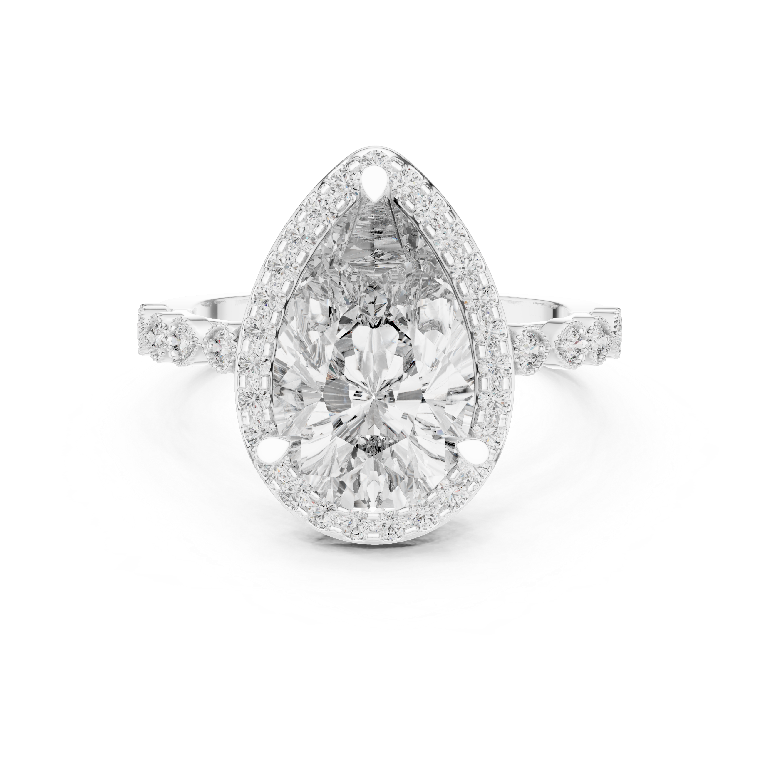 Pebble Beach Lab Grown Diamond Beaded Ring