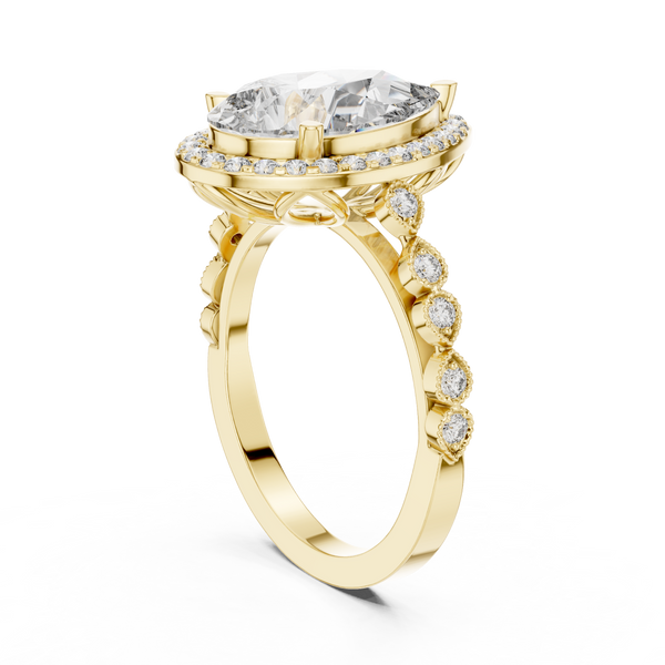 Pebble Beach Lab Grown Diamond Beaded Ring