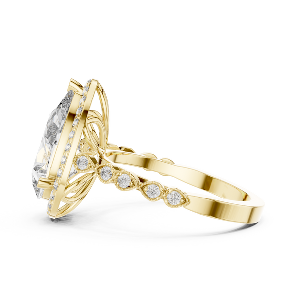 Pebble Beach Lab Grown Diamond Beaded Ring