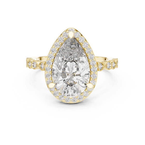 Pebble Beach Lab Grown Diamond Beaded Ring