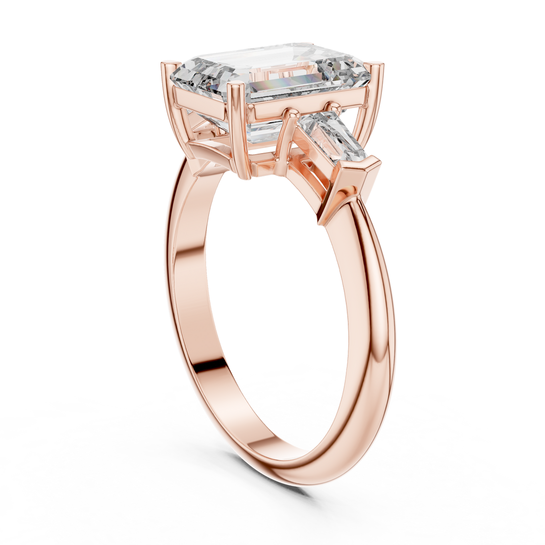 Lunar Crescent Lab Grown Diamond Crown Ring