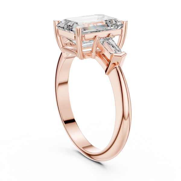 Lunar Crescent Lab Grown Diamond Crown Ring