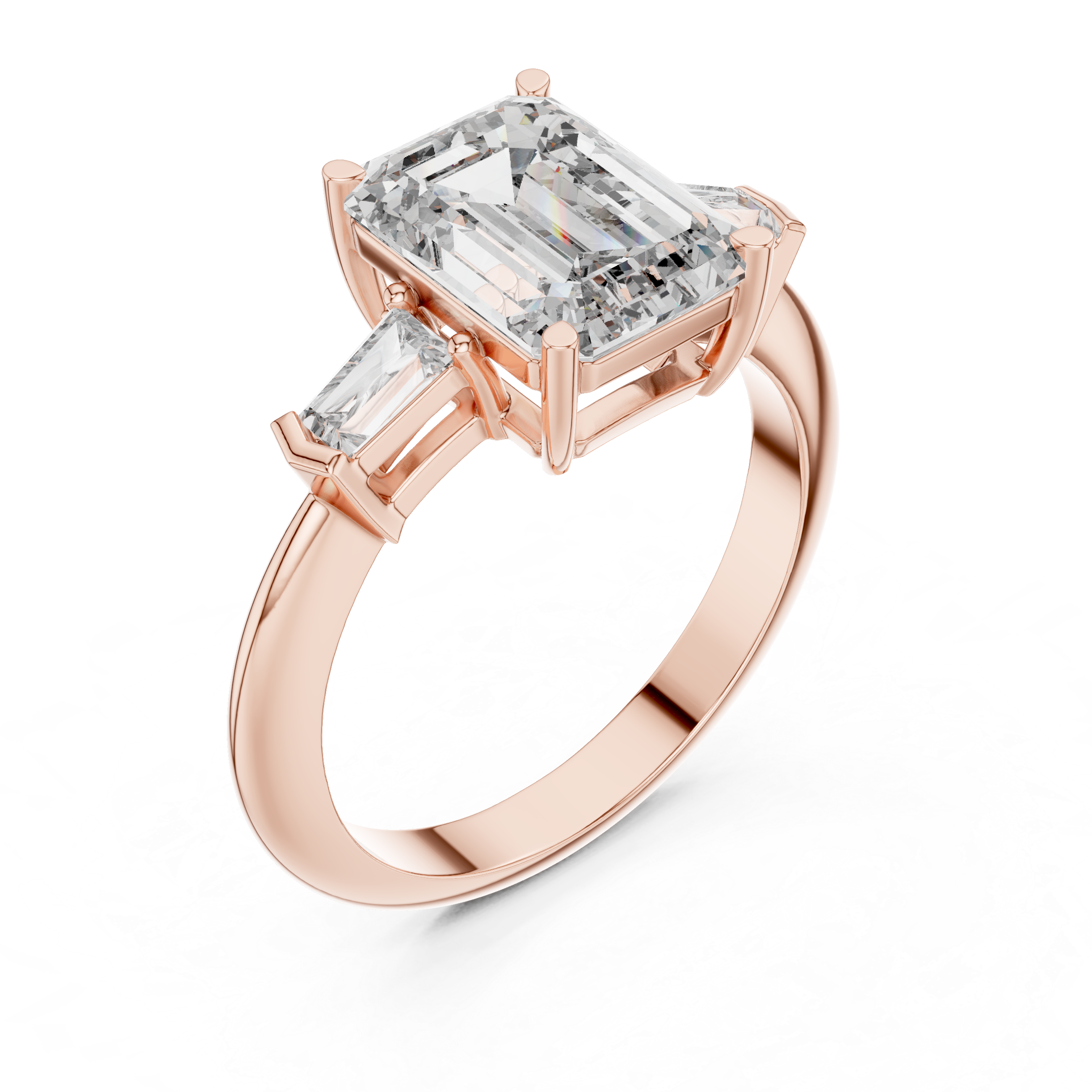 Lunar Crescent Lab Grown Diamond Crown Ring