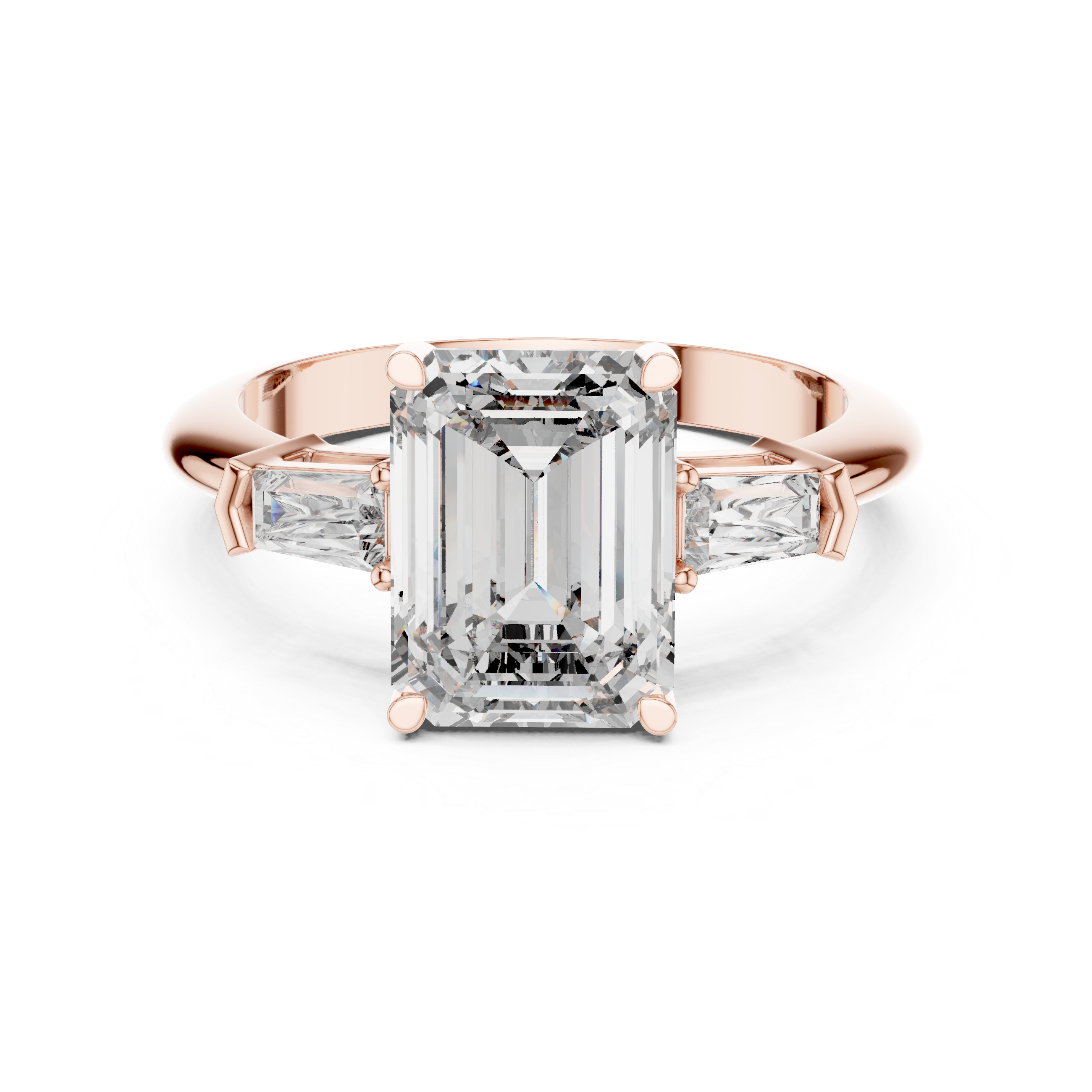 Lunar Crescent Lab Grown Diamond Crown Ring