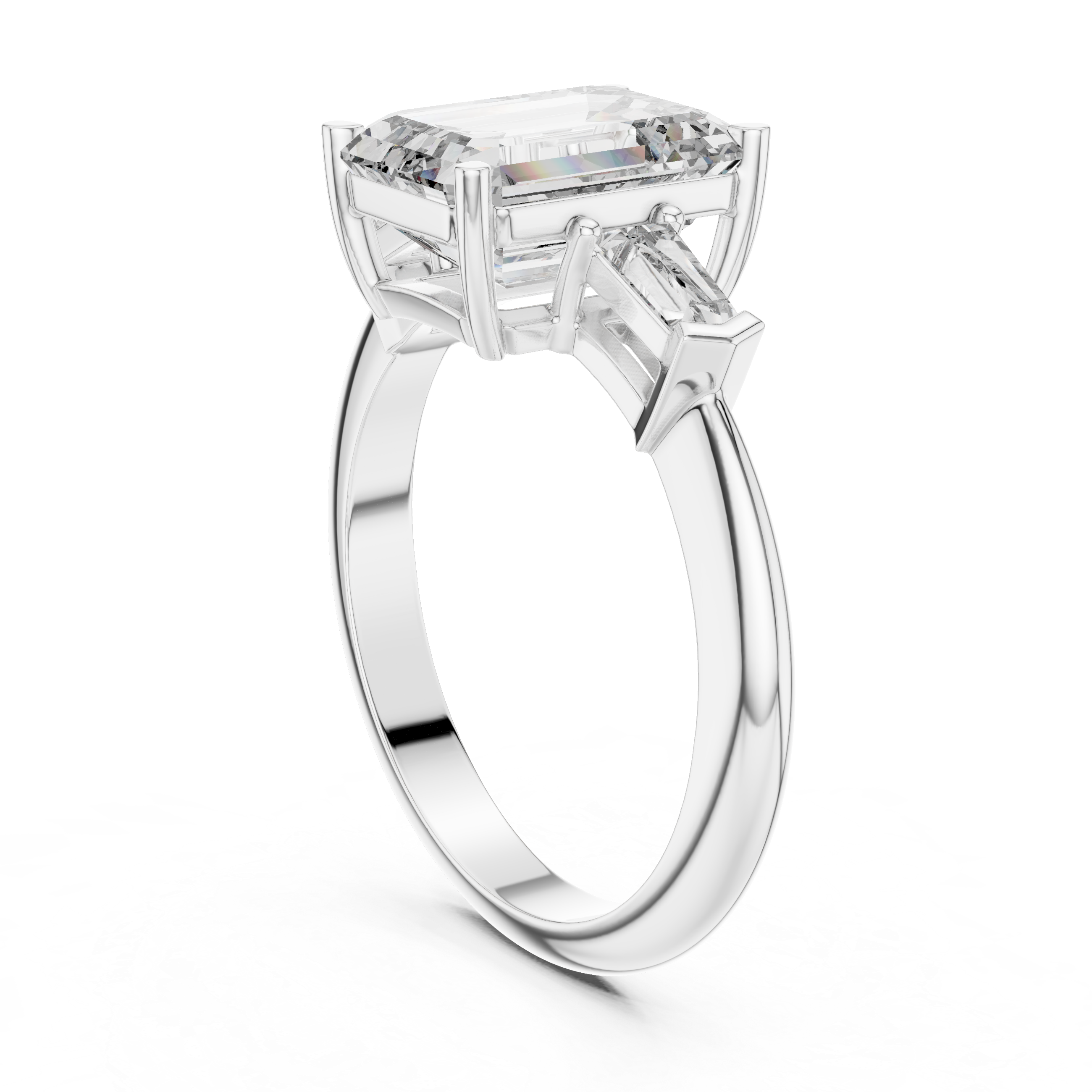 Lunar Crescent Lab Grown Diamond Crown Ring