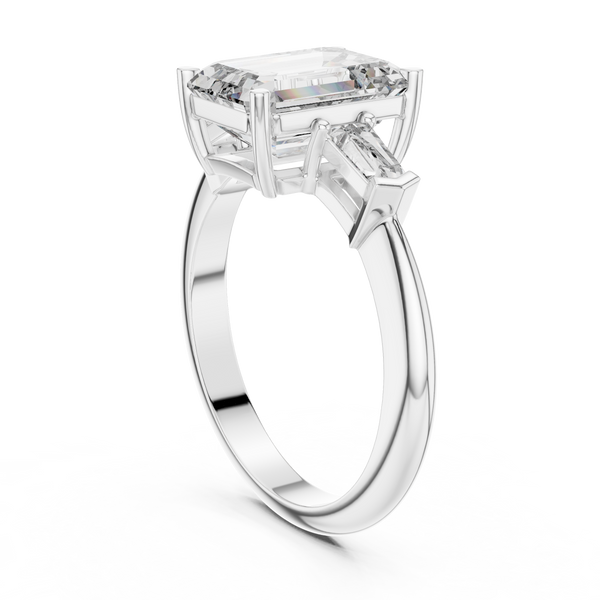 Lunar Crescent Lab Grown Diamond Crown Ring