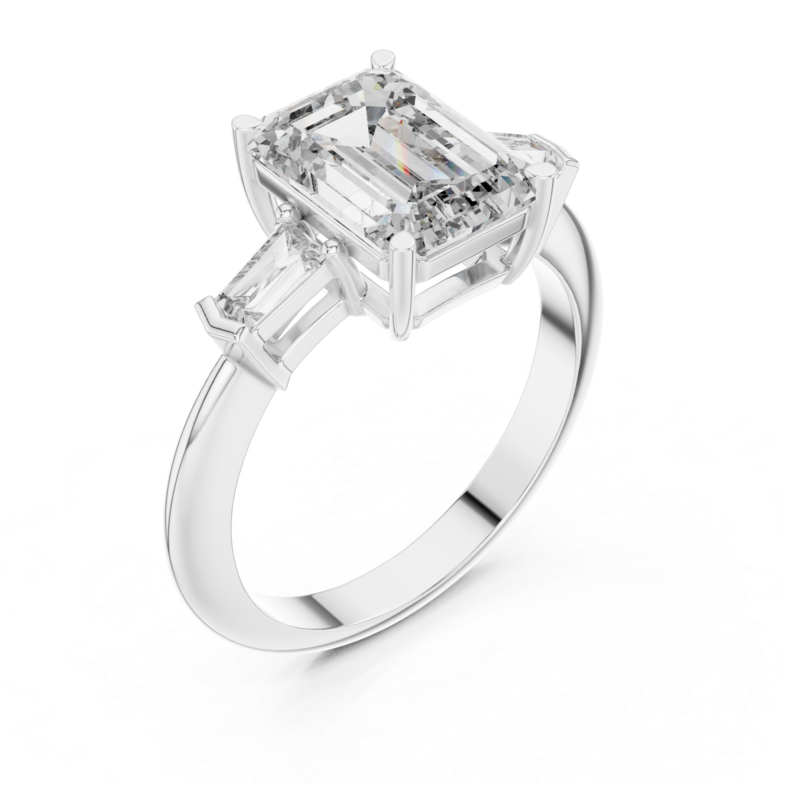 Lunar Crescent Lab Grown Diamond Crown Ring
