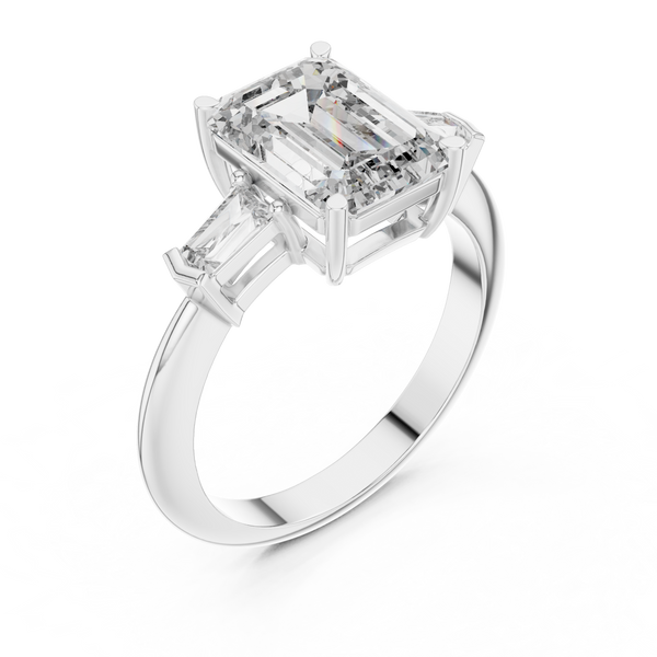 Lunar Crescent Lab Grown Diamond Crown Ring