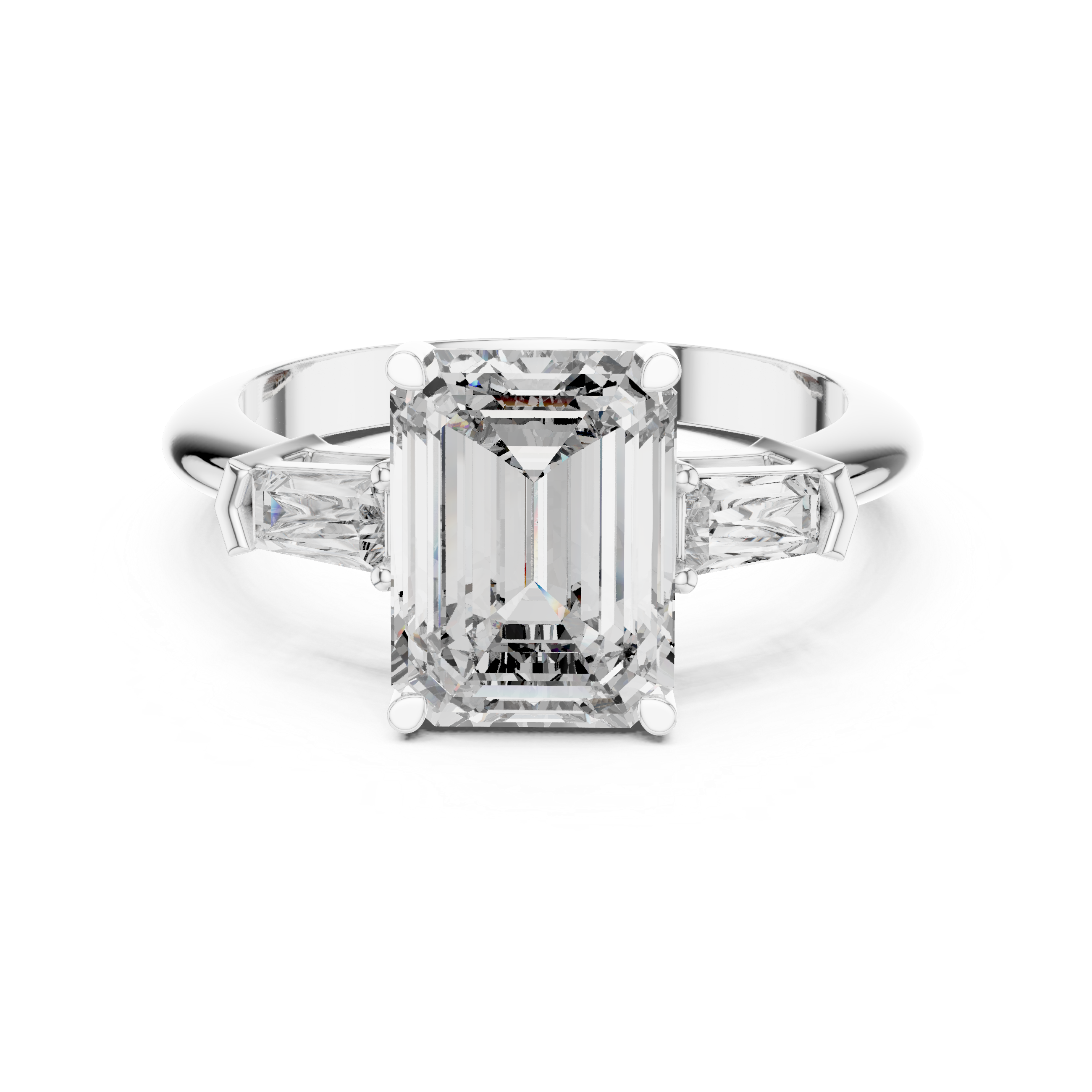 Lunar Crescent Lab Grown Diamond Crown Ring