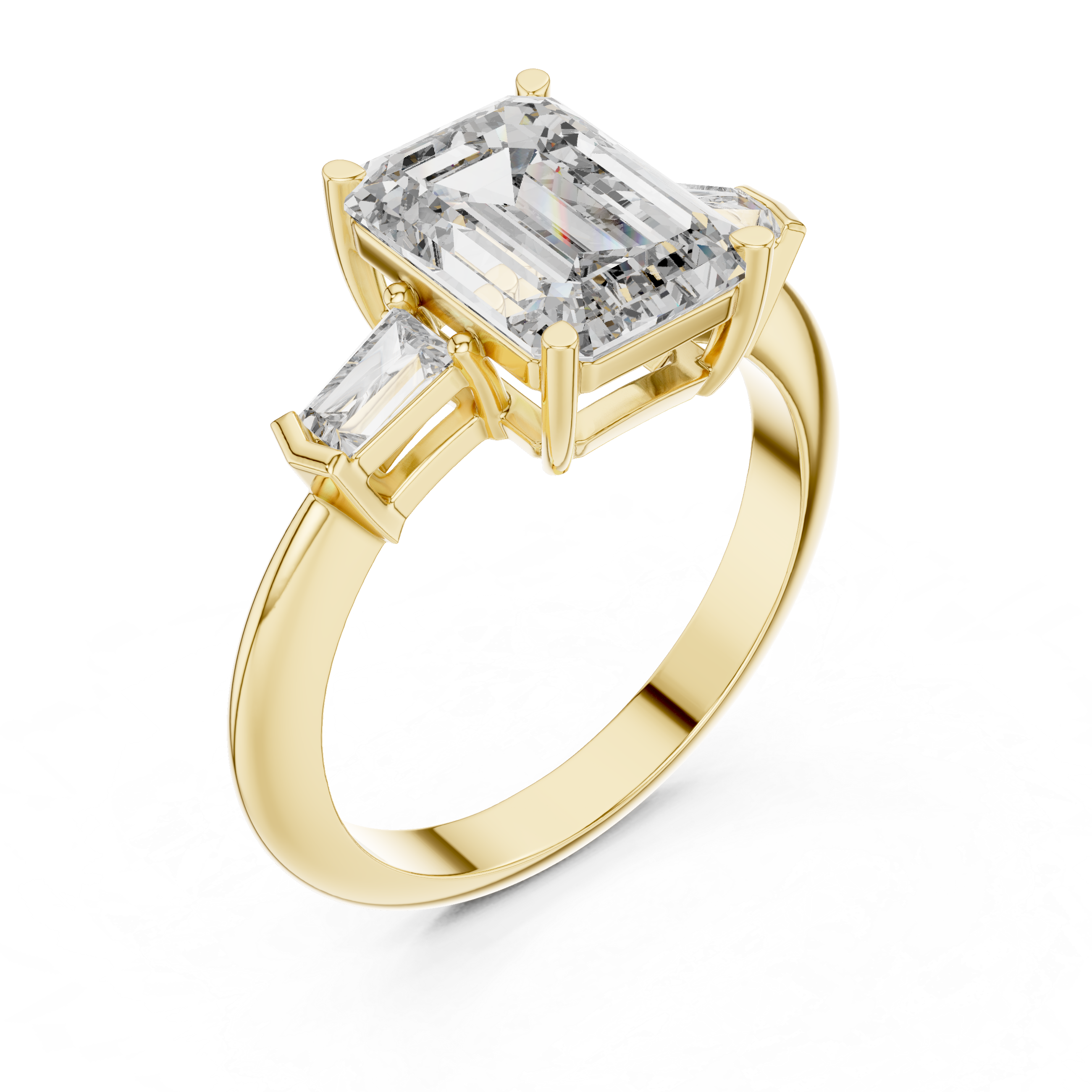 Lunar Crescent Lab Grown Diamond Crown Ring