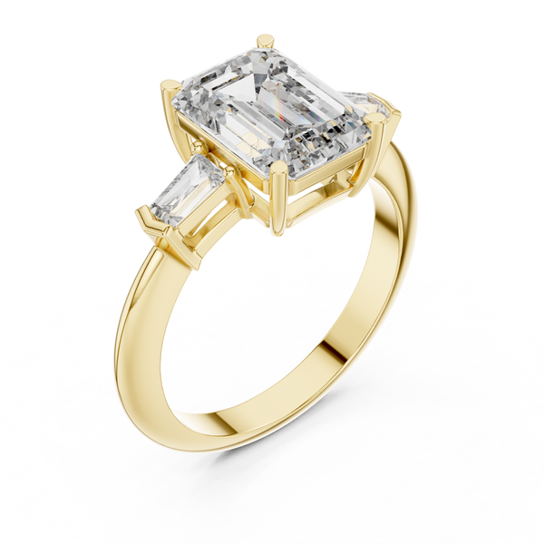 Lunar Crescent Lab Grown Diamond Crown Ring