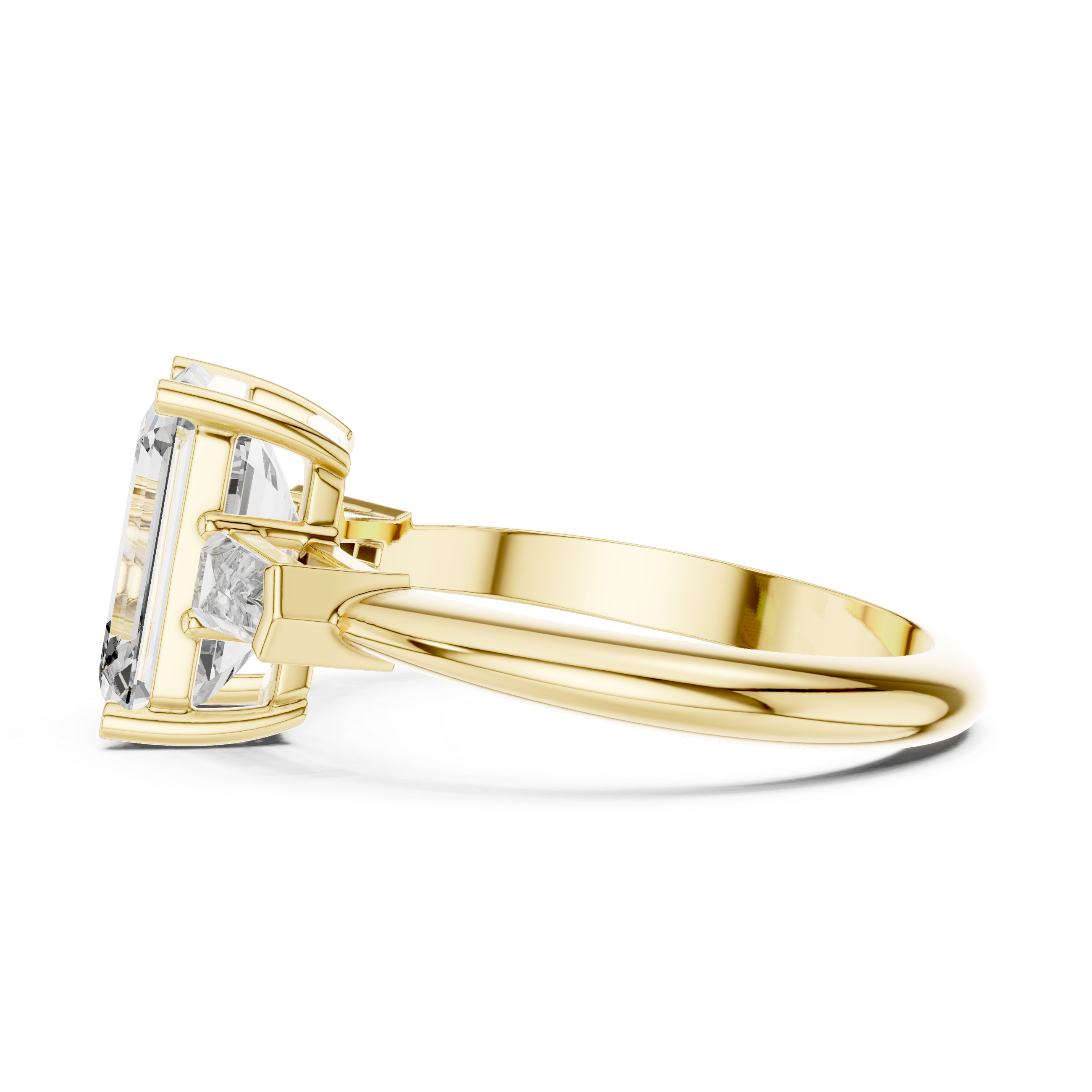 Lunar Crescent Lab Grown Diamond Crown Ring