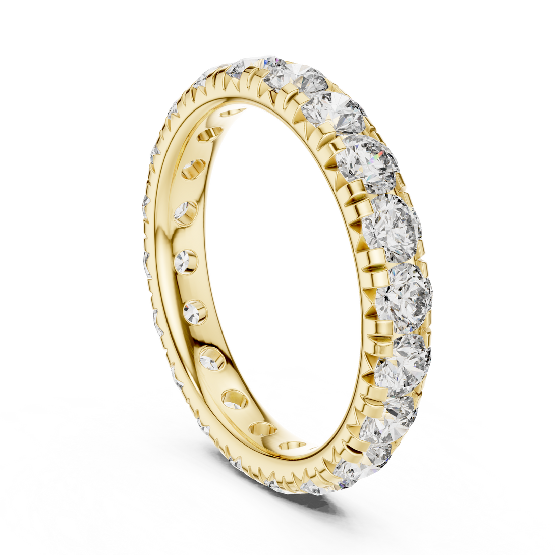 Fluted Bar Diamond Stacking Lab Grown Ring
