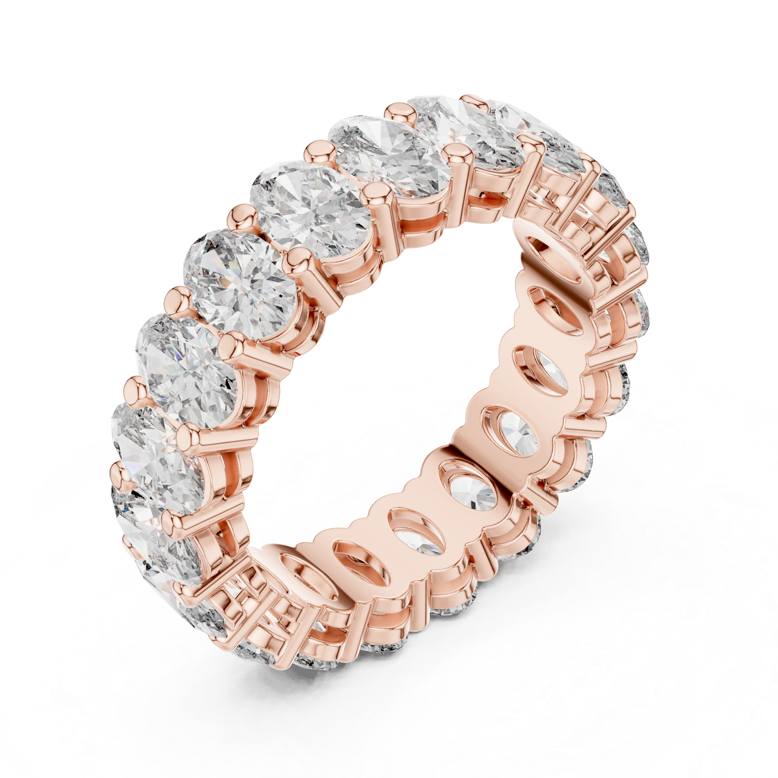 Crystal Lattice Lab Grown Diamond Cross Ring
