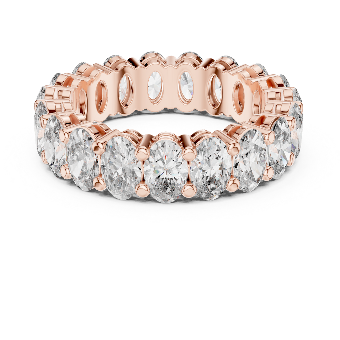 Crystal Lattice Lab Grown Diamond Cross Ring