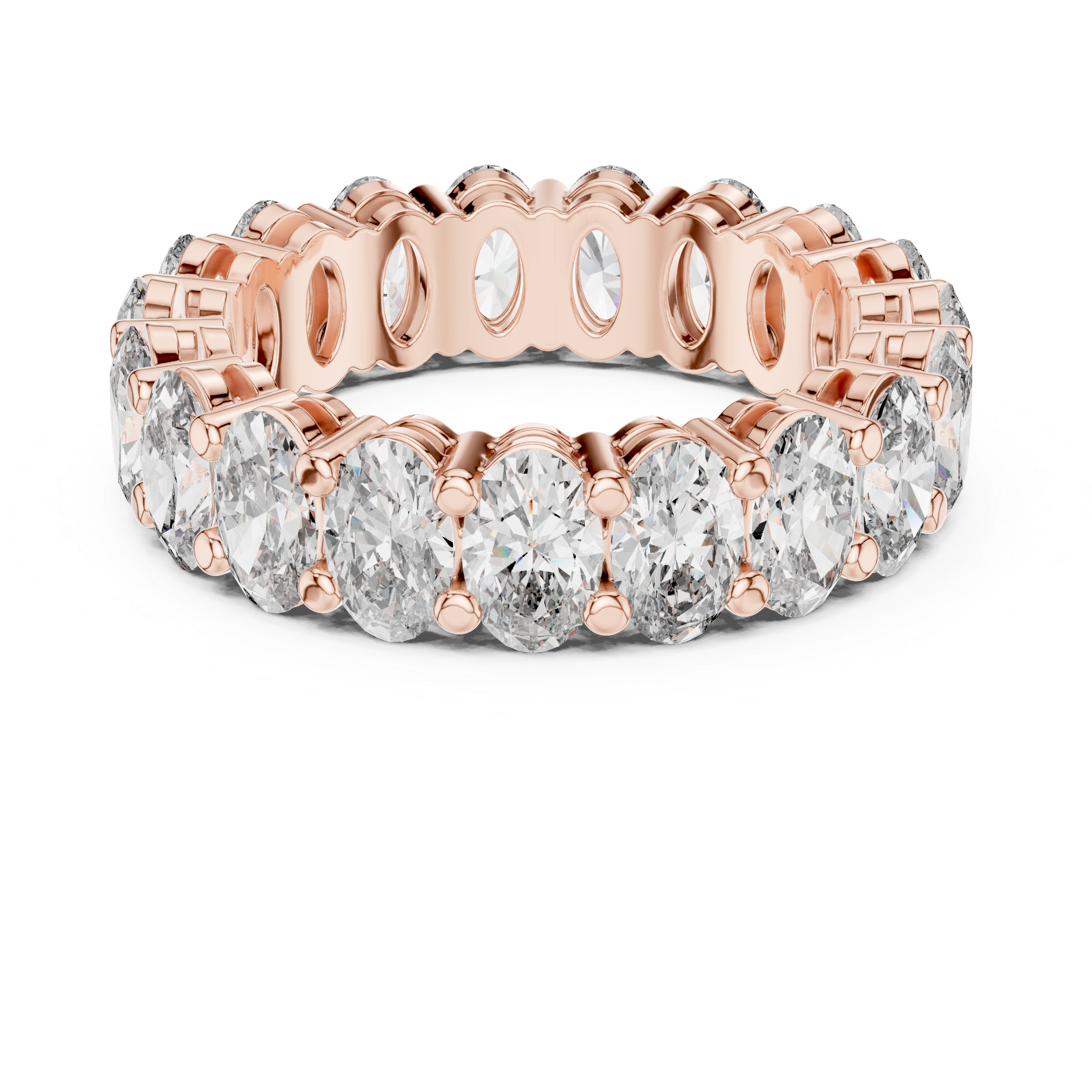 Crystal Lattice Lab Grown Diamond Cross Ring