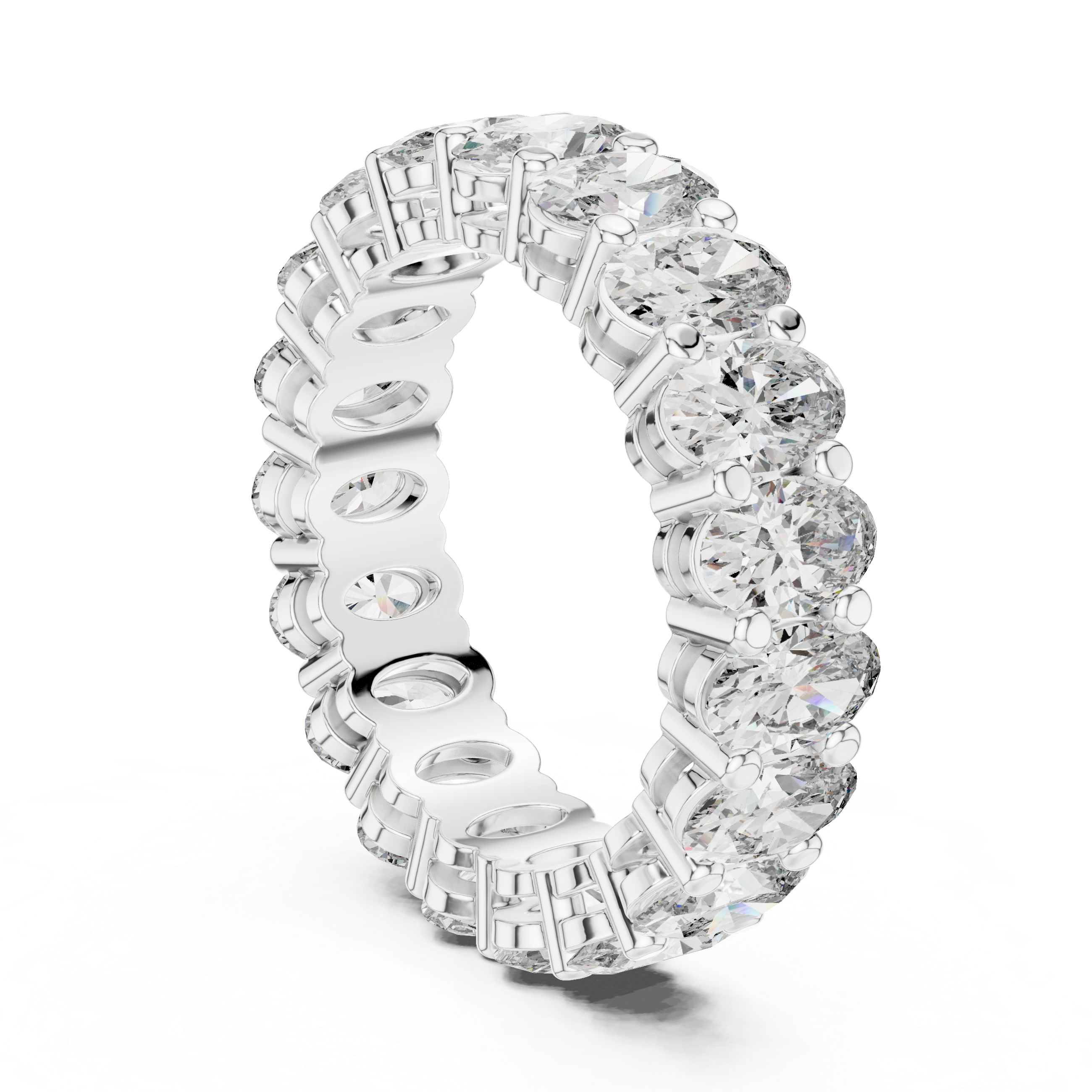 Crystal Lattice Lab Grown Diamond Cross Ring