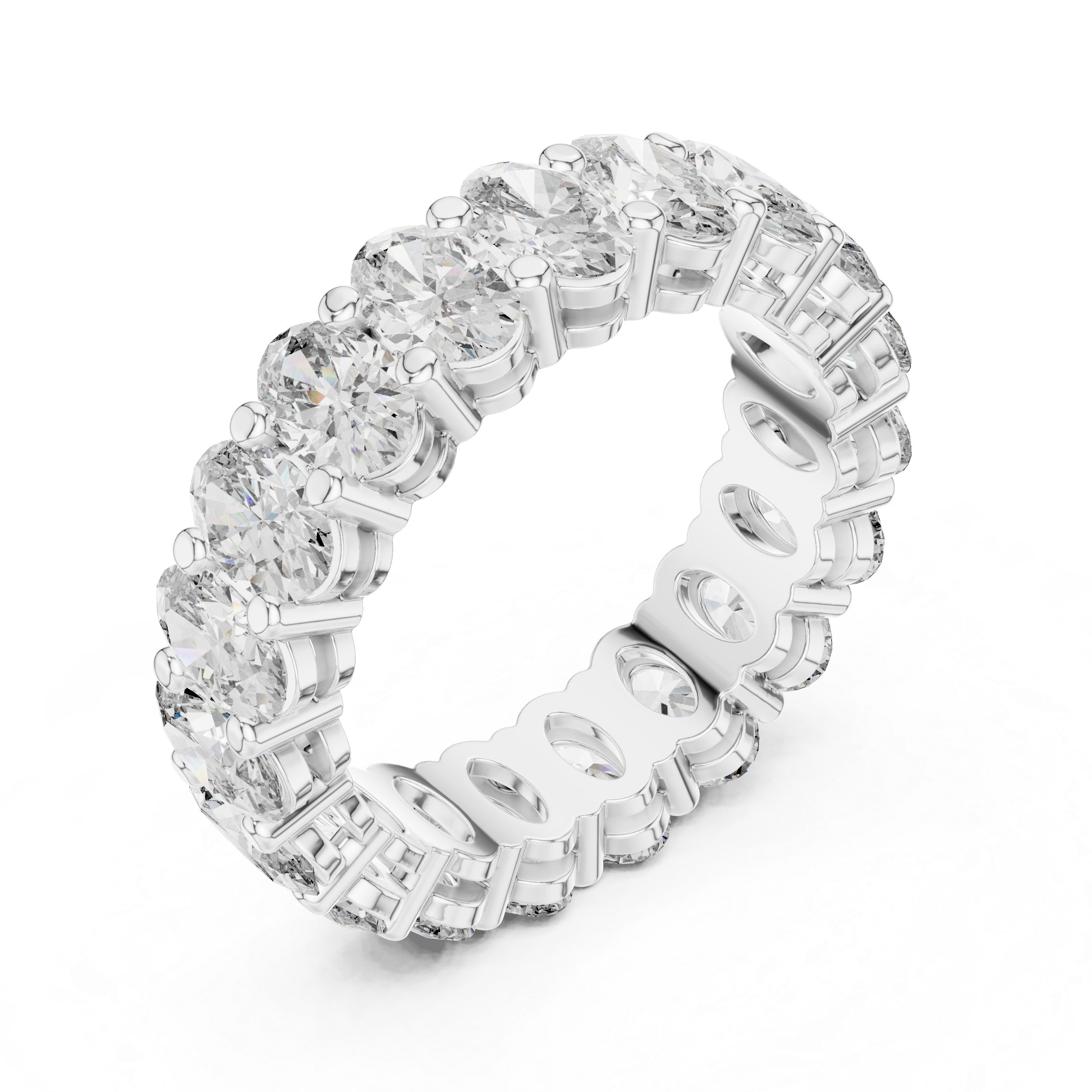 Crystal Lattice Lab Grown Diamond Cross Ring