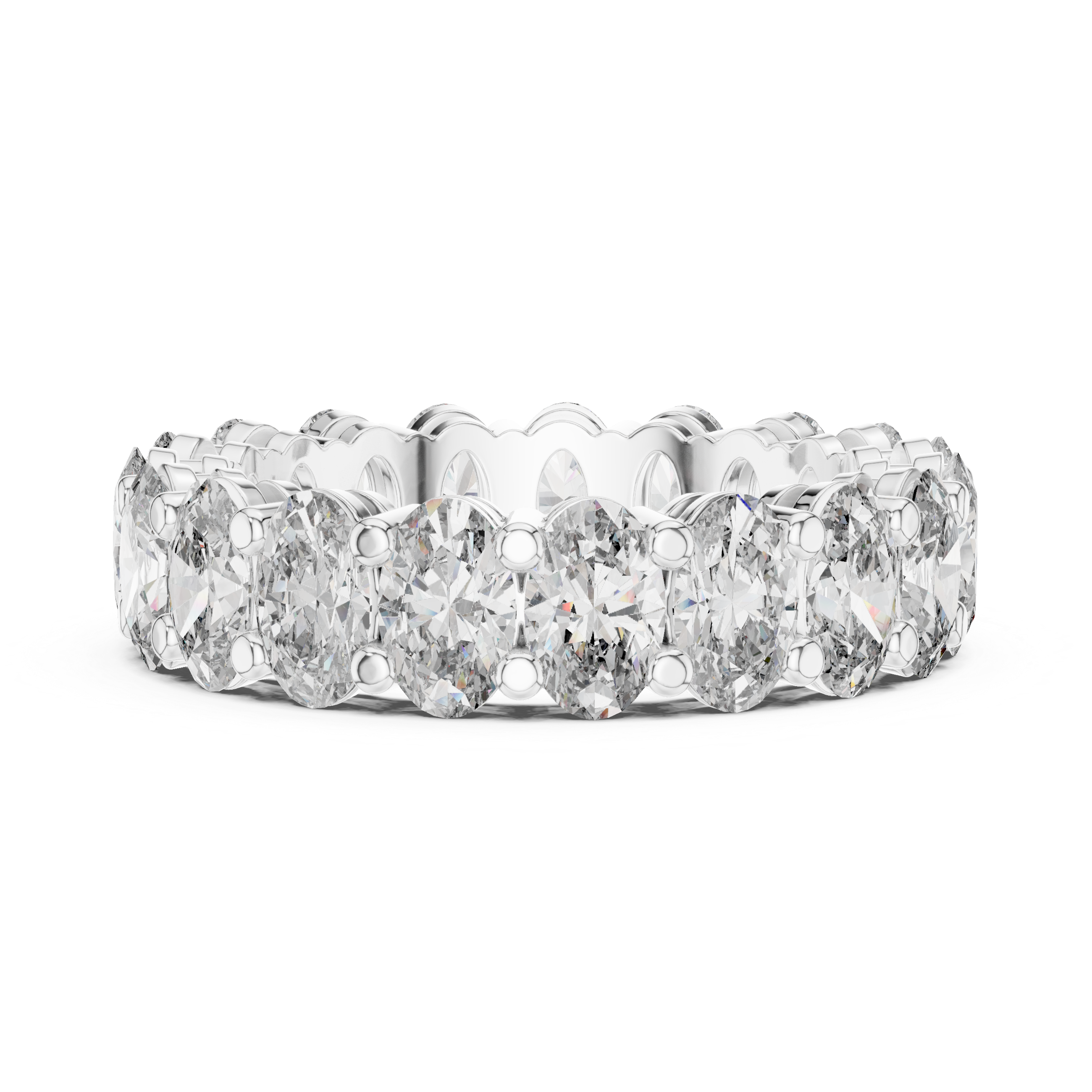 Crystal Lattice Lab Grown Diamond Cross Ring