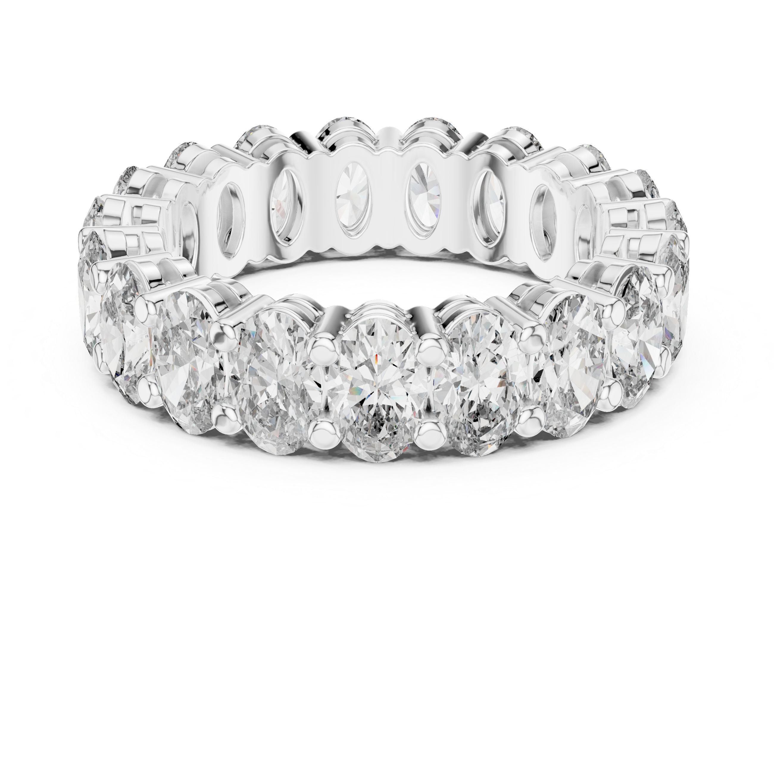 Crystal Lattice Lab Grown Diamond Cross Ring