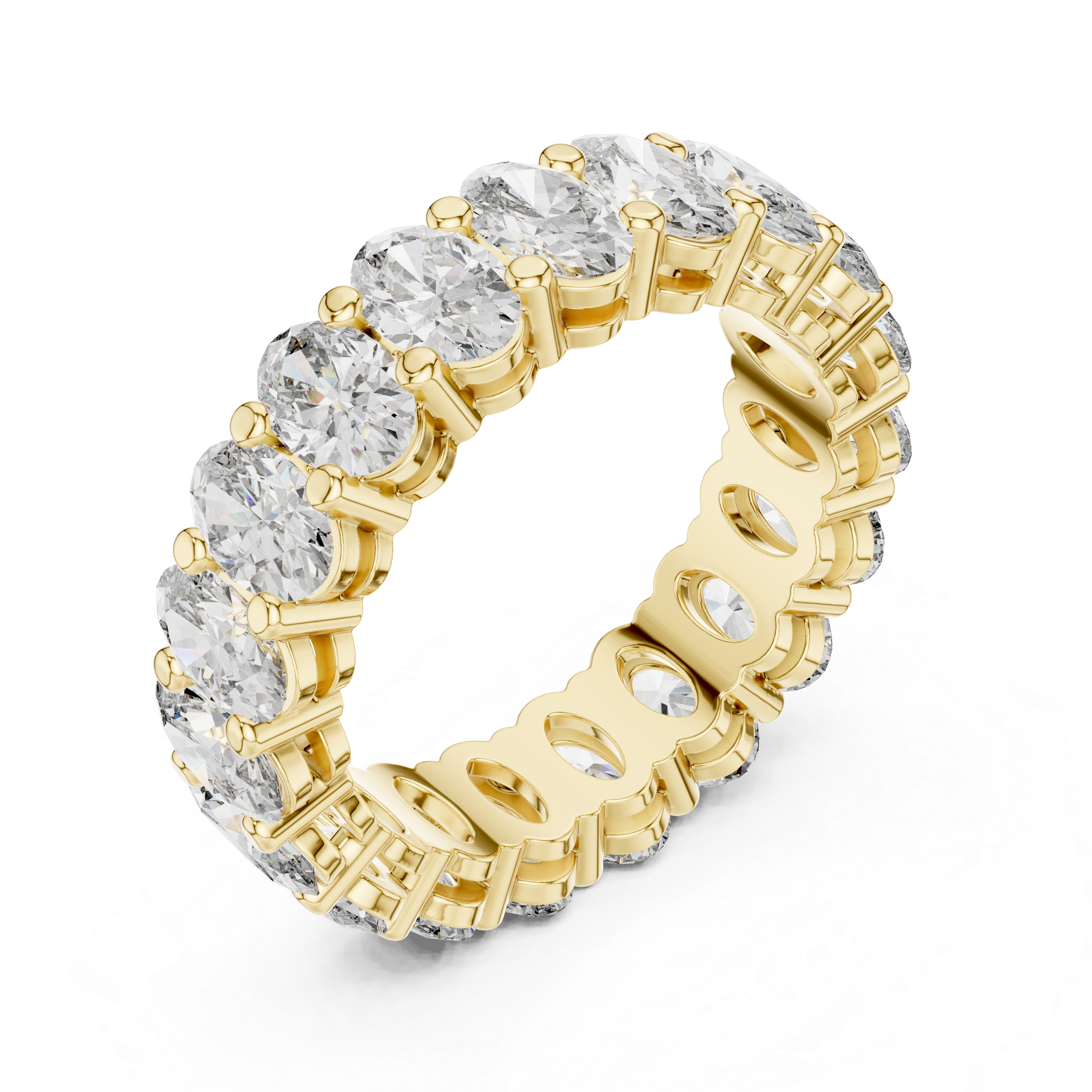 Crystal Lattice Lab Grown Diamond Cross Ring