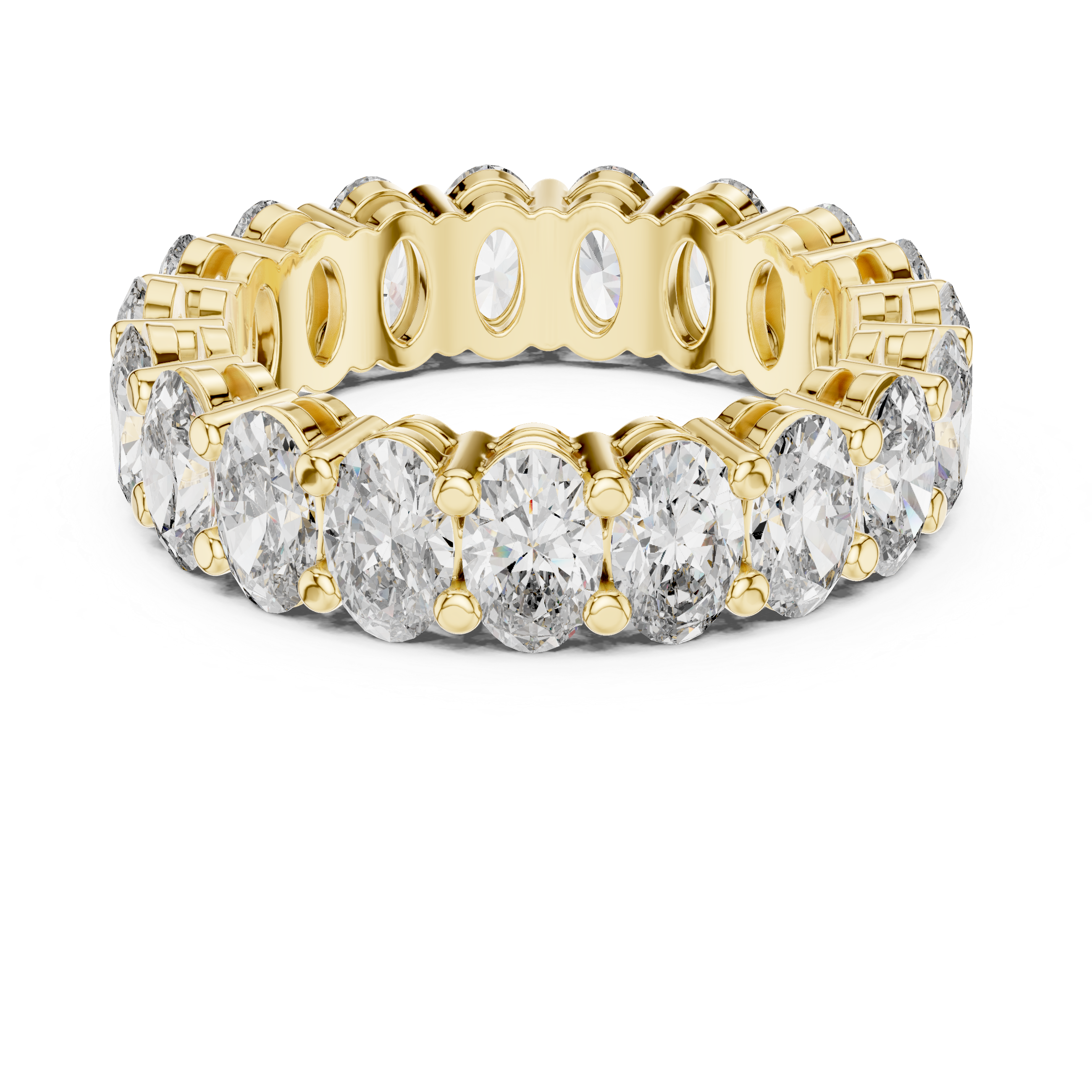 Crystal Lattice Lab Grown Diamond Cross Ring