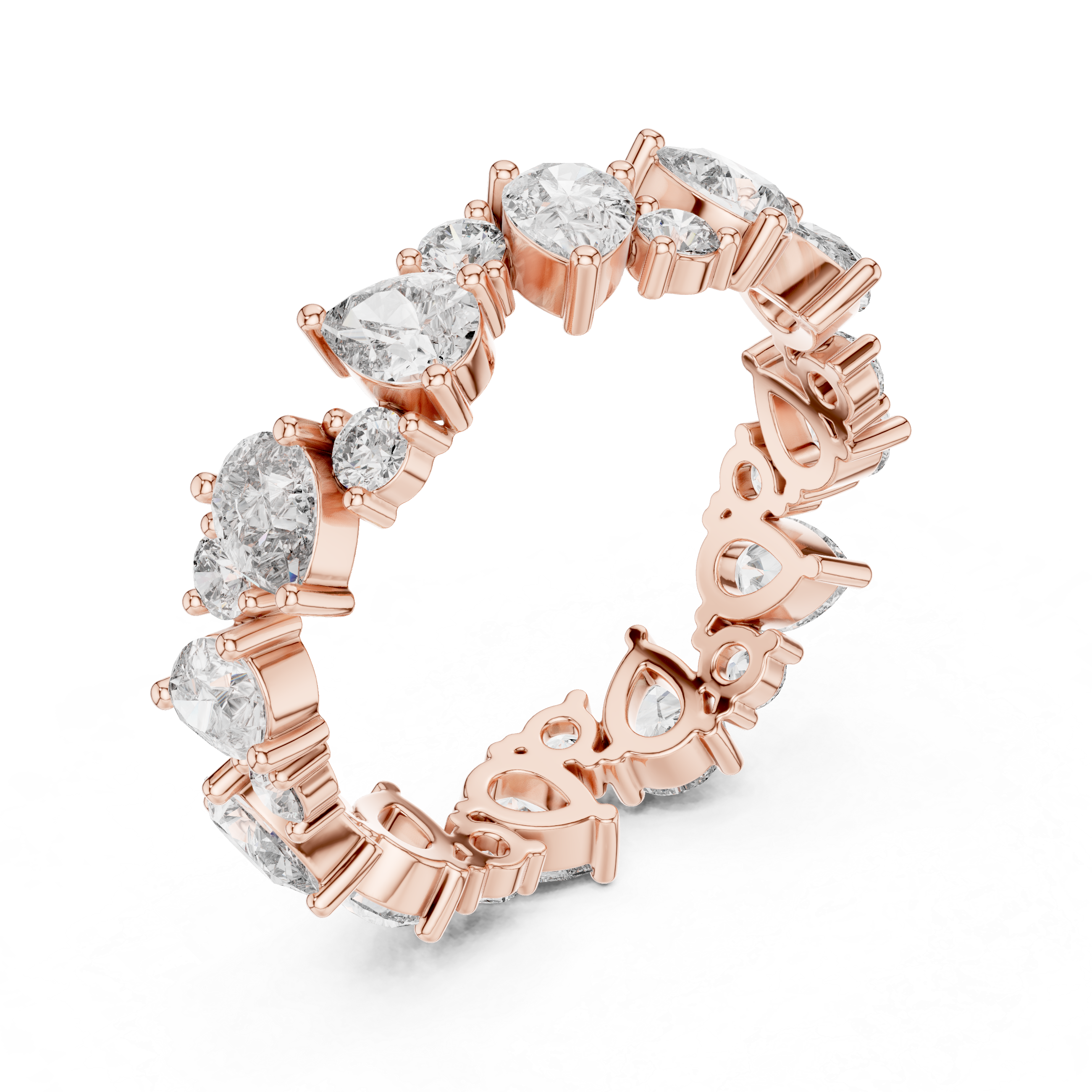 Coral Reef Lab Grown Diamond Textured Ring