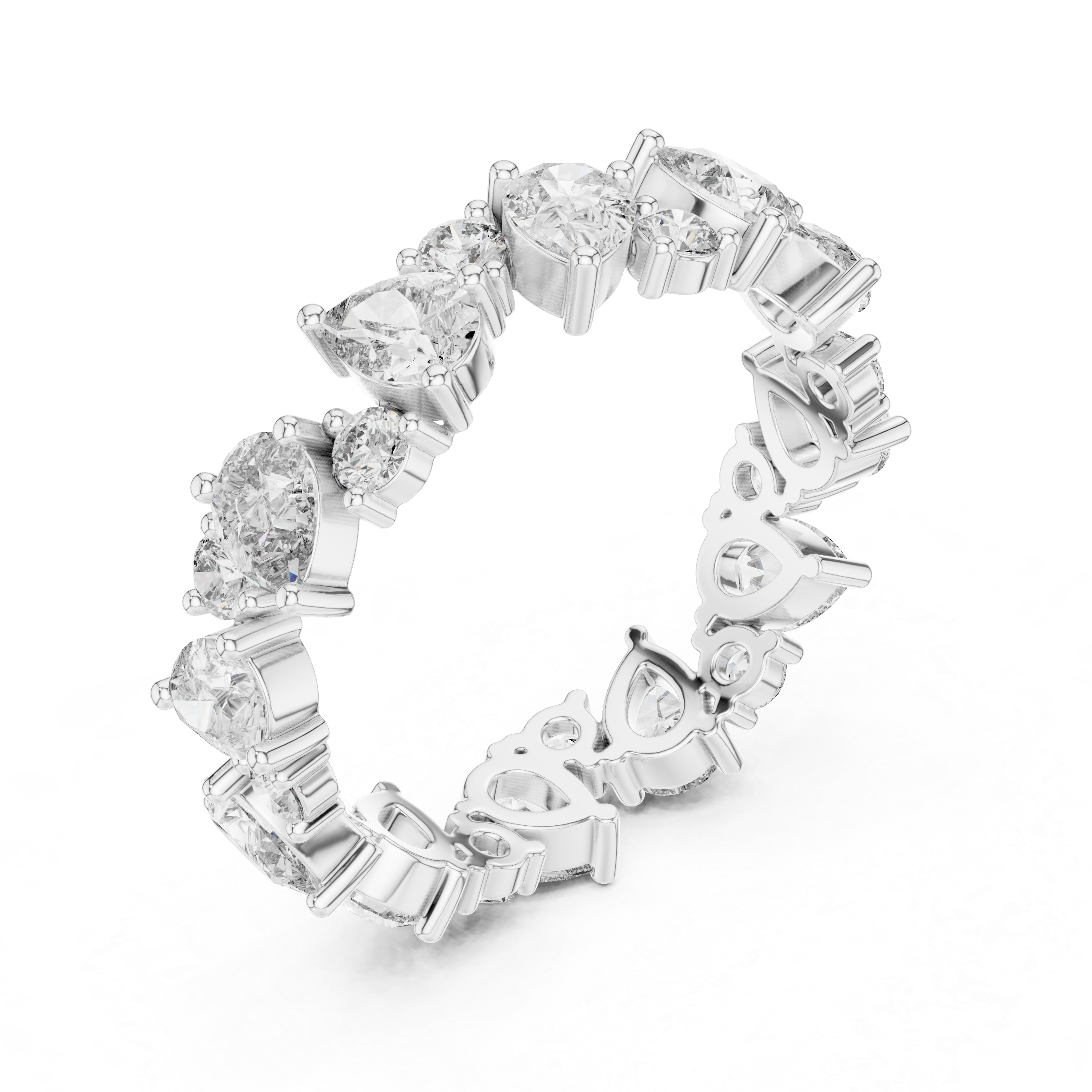 Coral Reef Lab Grown Diamond Textured Ring