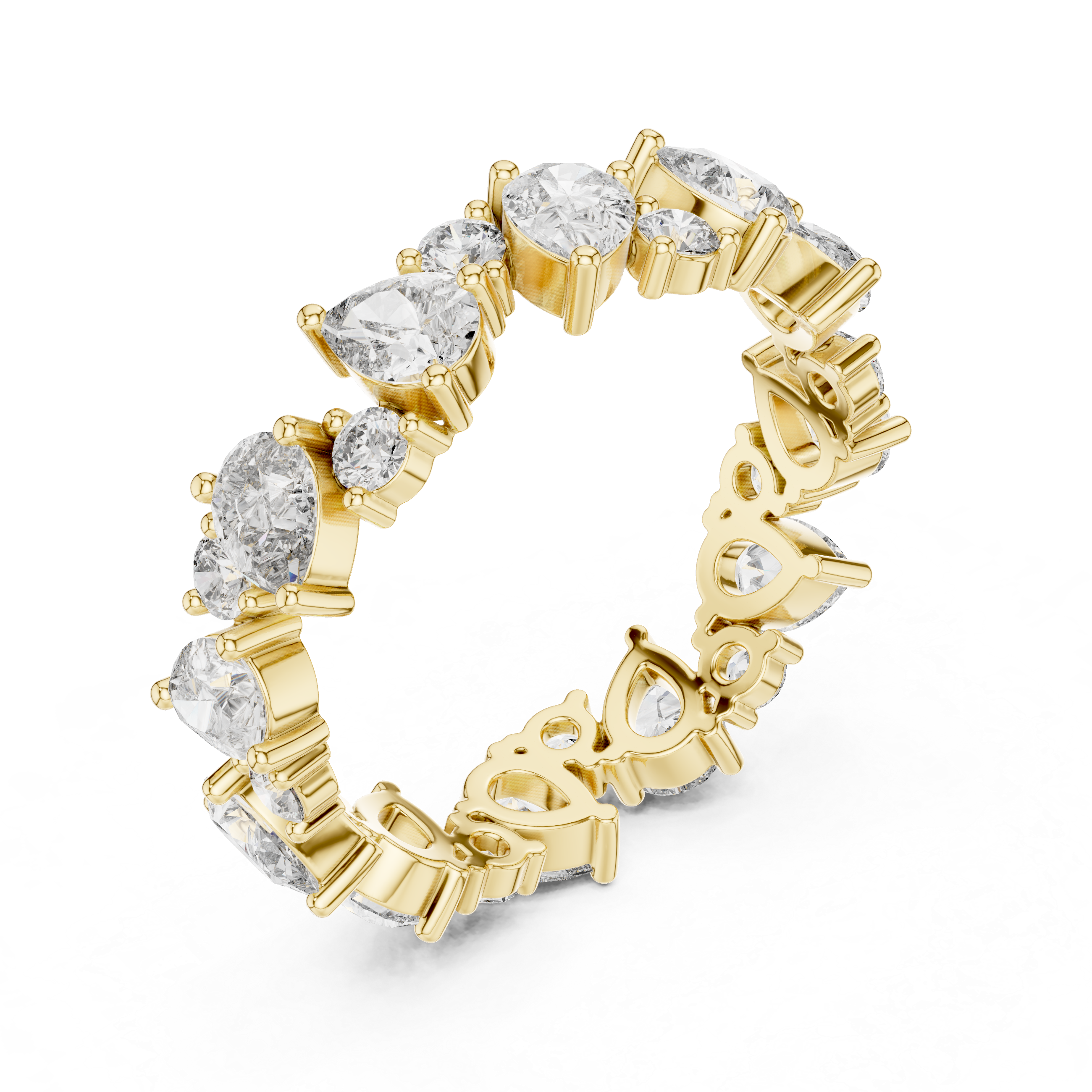 Coral Reef Lab Grown Diamond Textured Ring