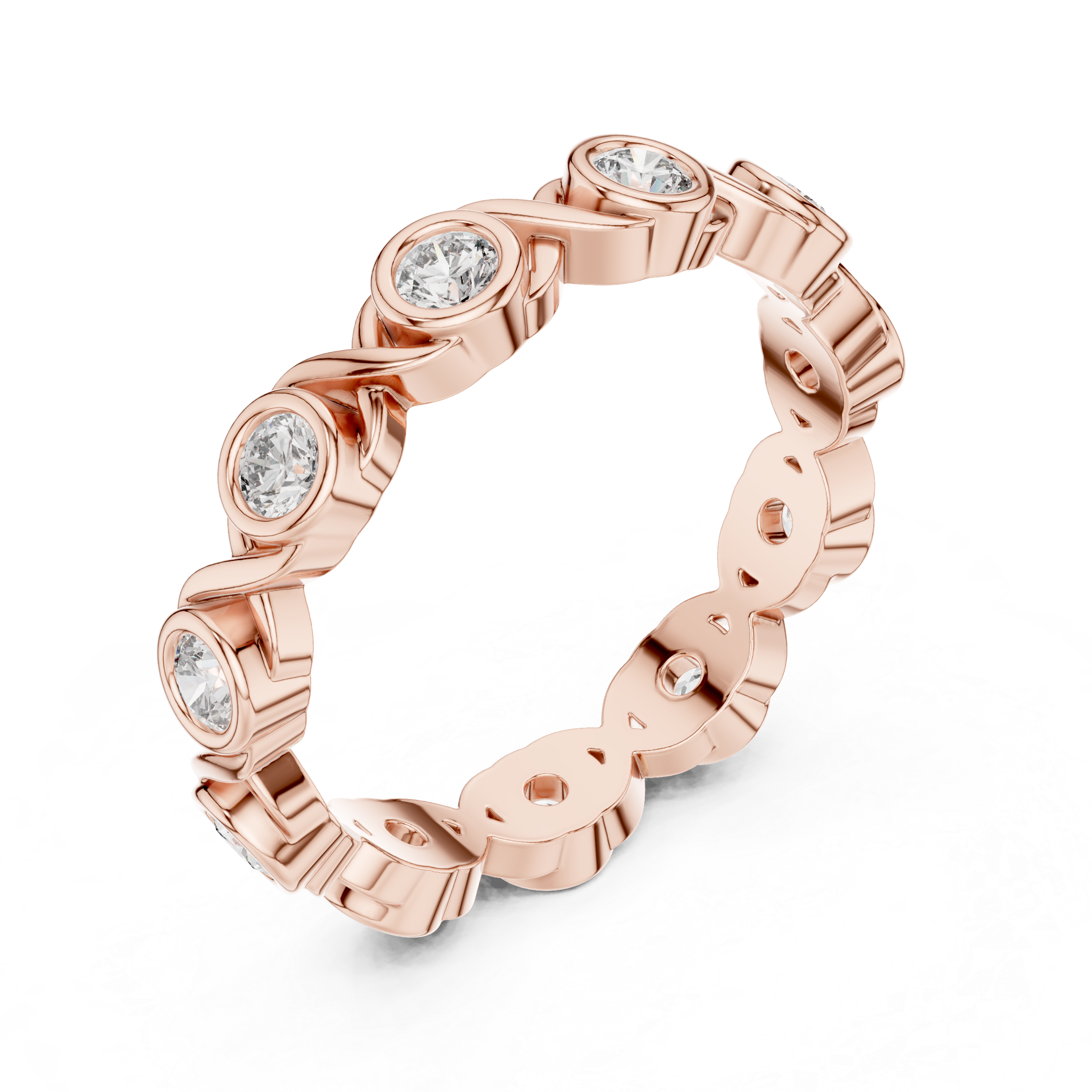 Eclipse Rim Lab Grown Diamond Bezel Ring