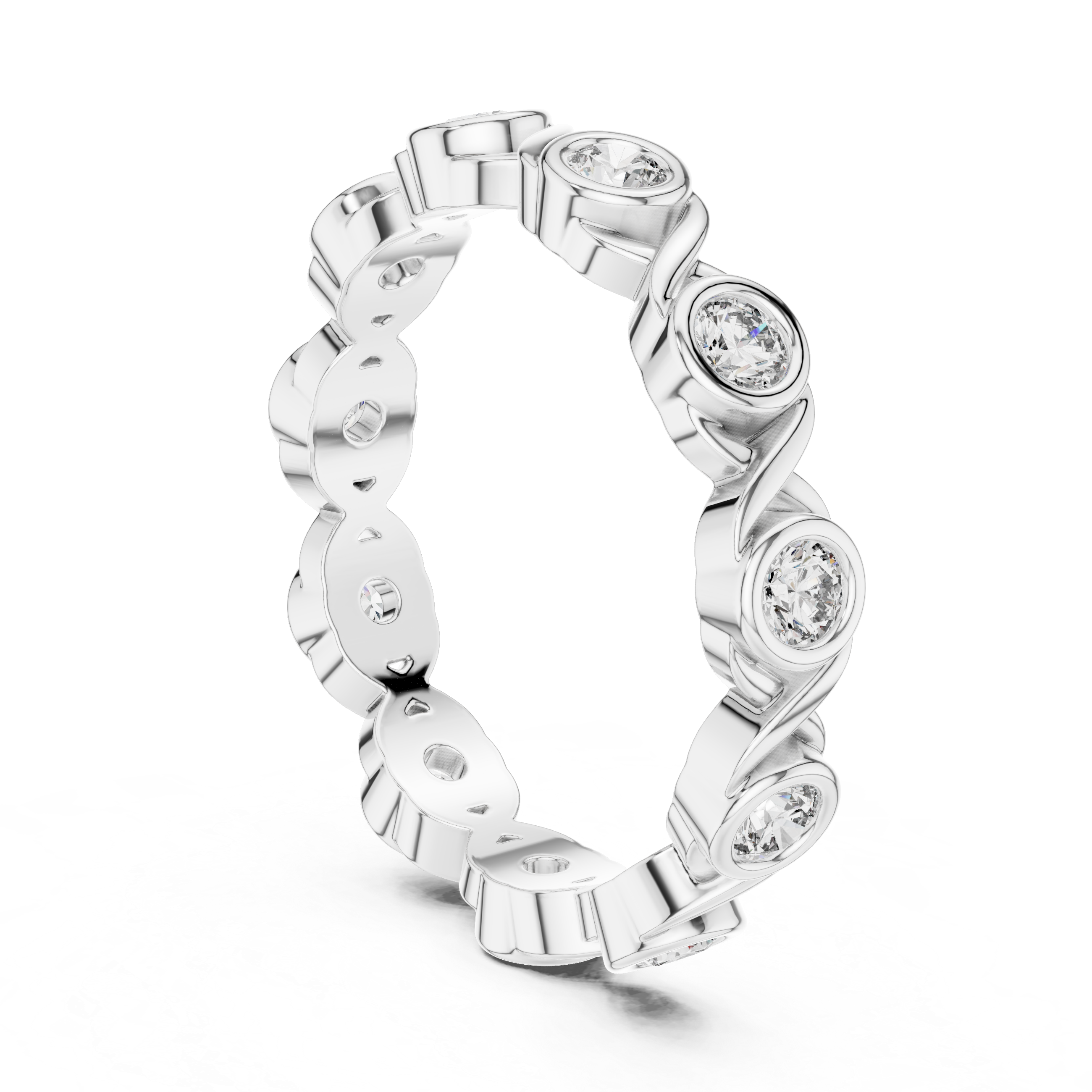 Eclipse Rim Lab Grown Diamond Bezel Ring