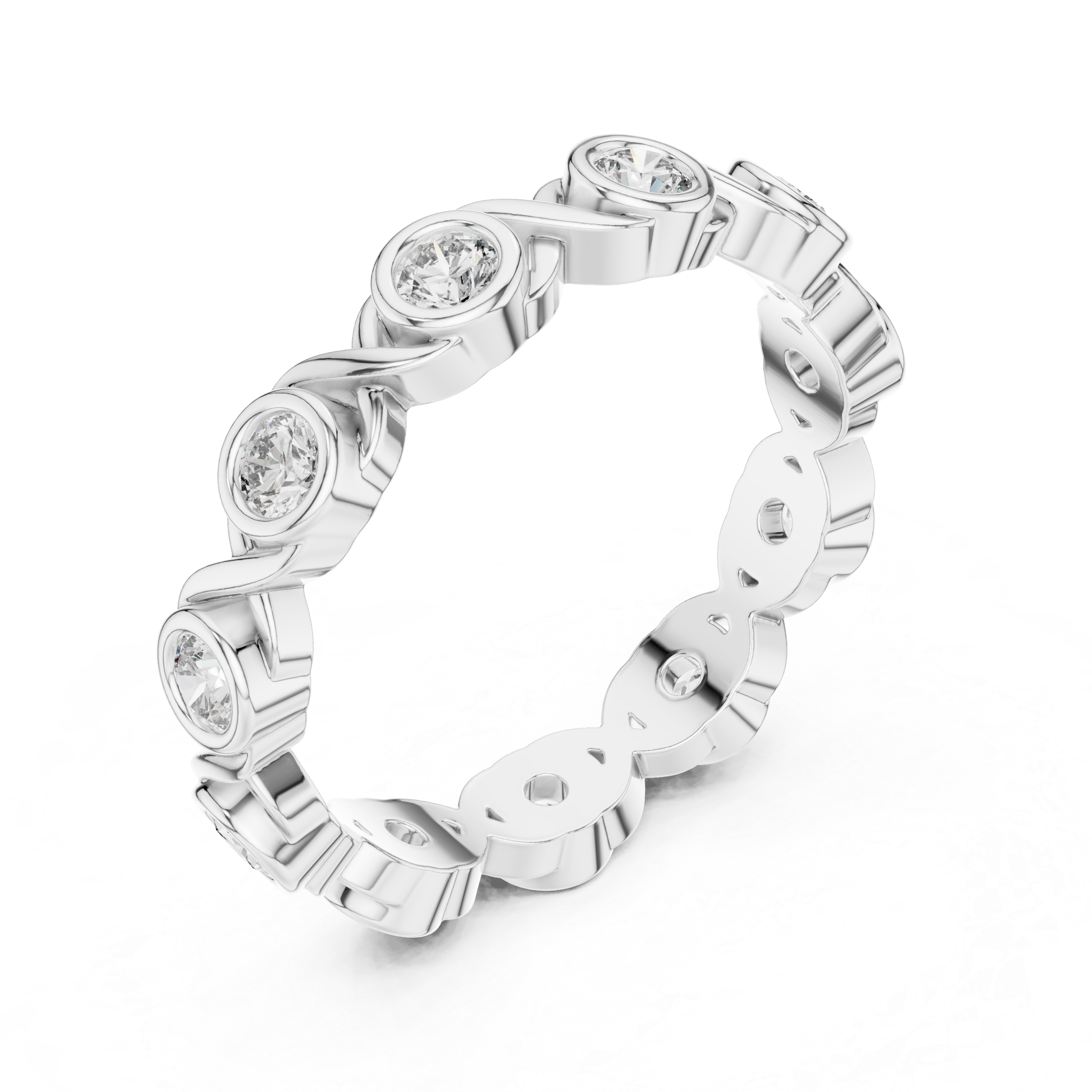 Eclipse Rim Lab Grown Diamond Bezel Ring