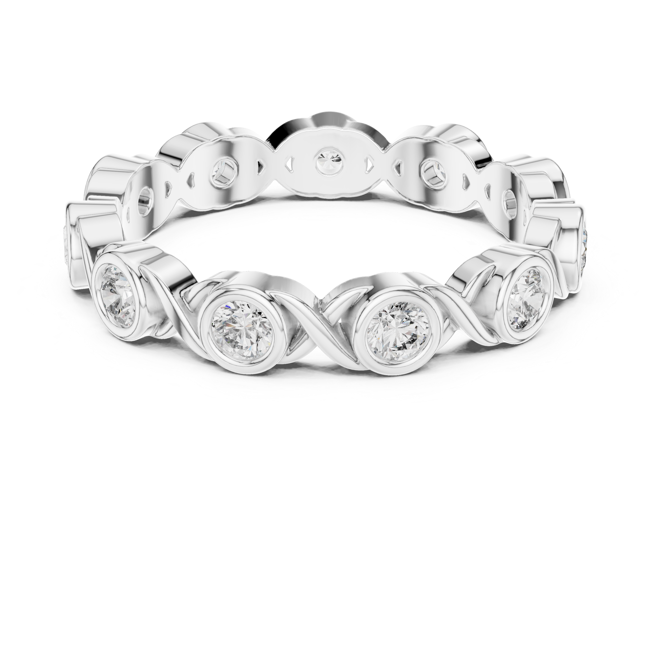 Eclipse Rim Lab Grown Diamond Bezel Ring