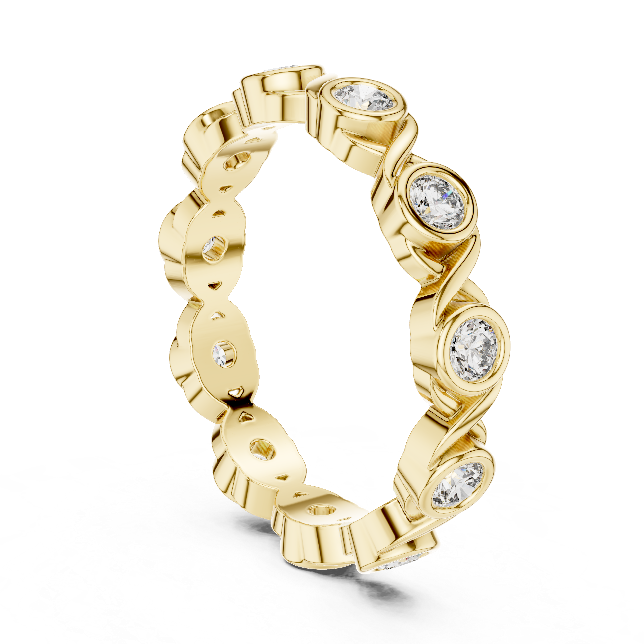 Eclipse Rim Lab Grown Diamond Bezel Ring