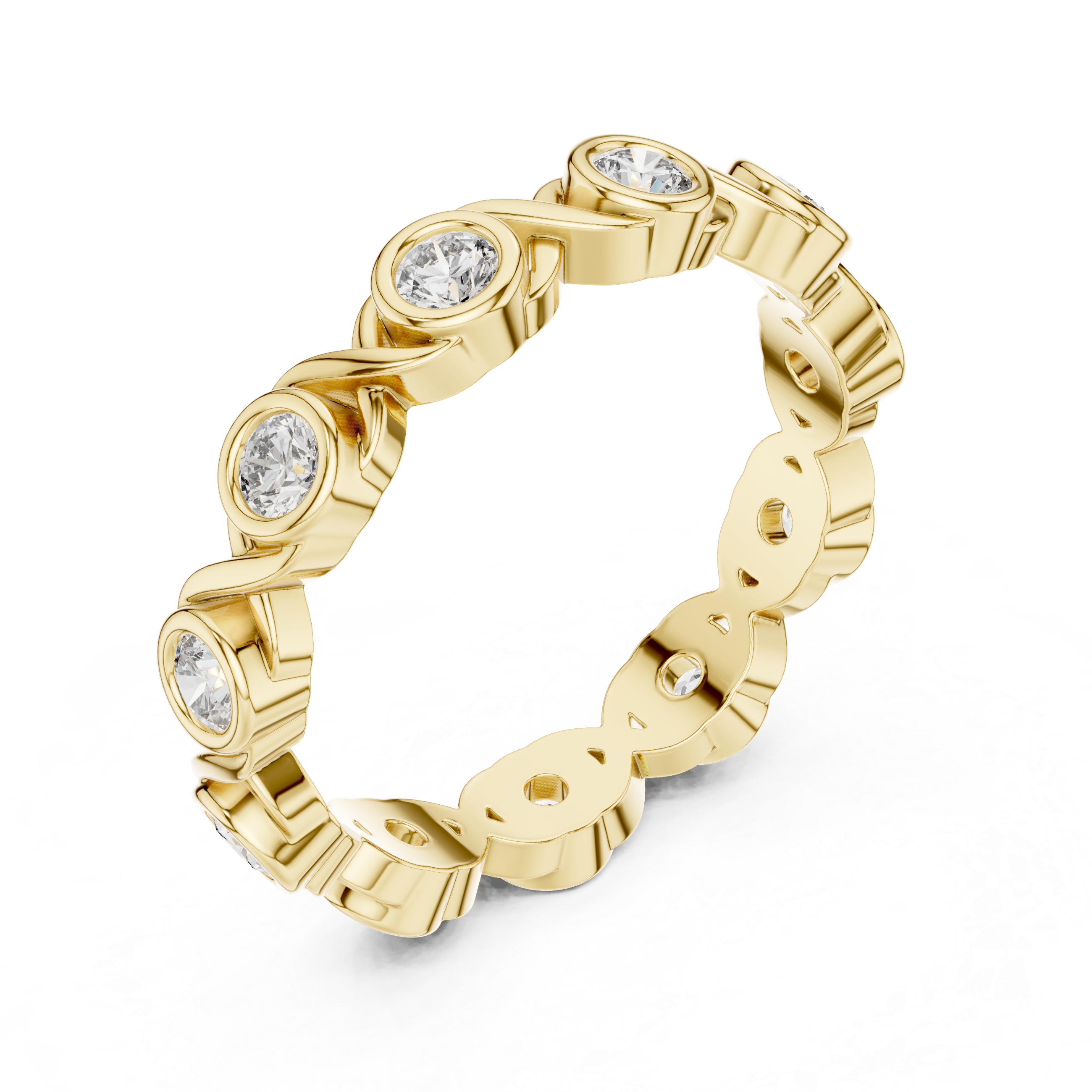 Eclipse Rim Lab Grown Diamond Bezel Ring