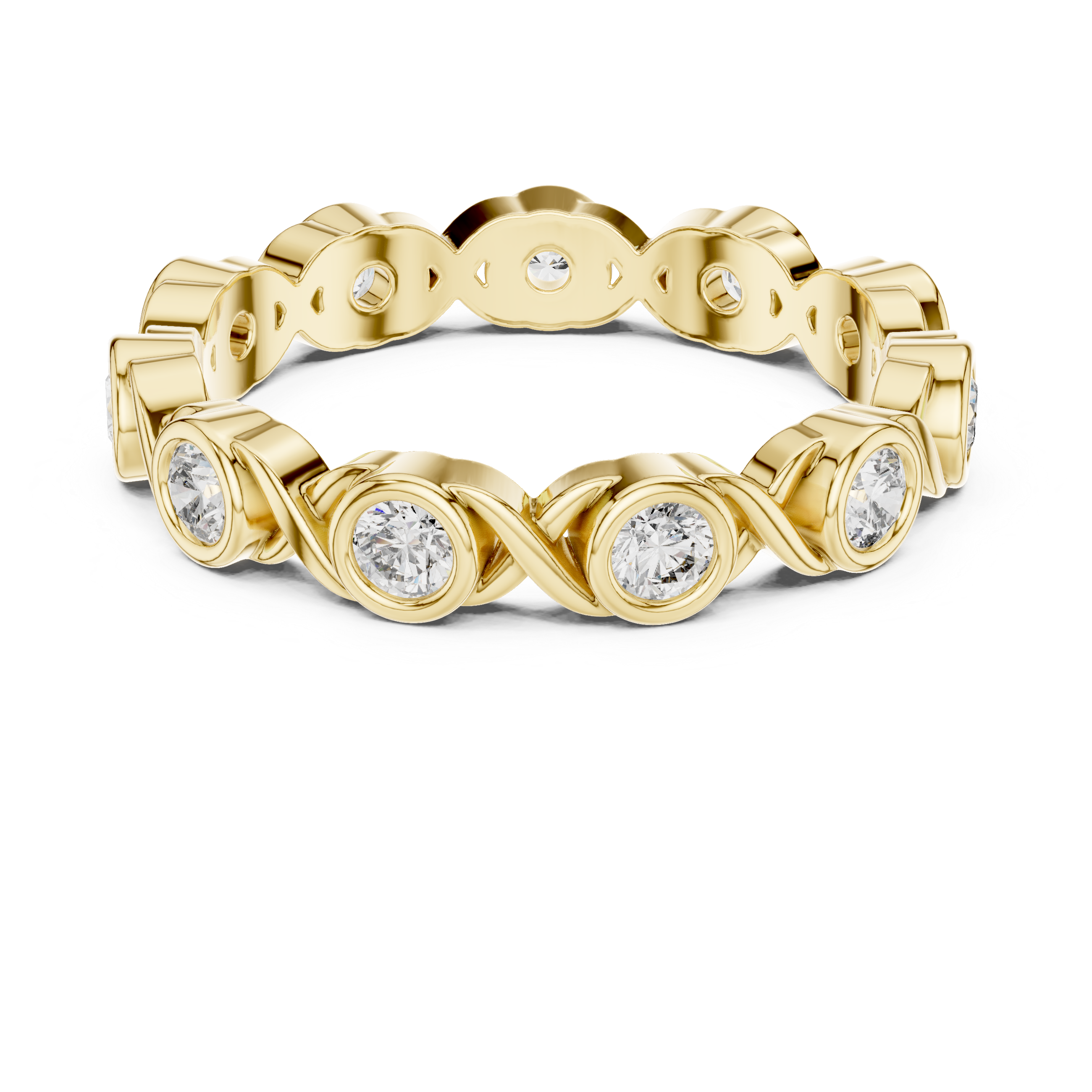 Eclipse Rim Lab Grown Diamond Bezel Ring