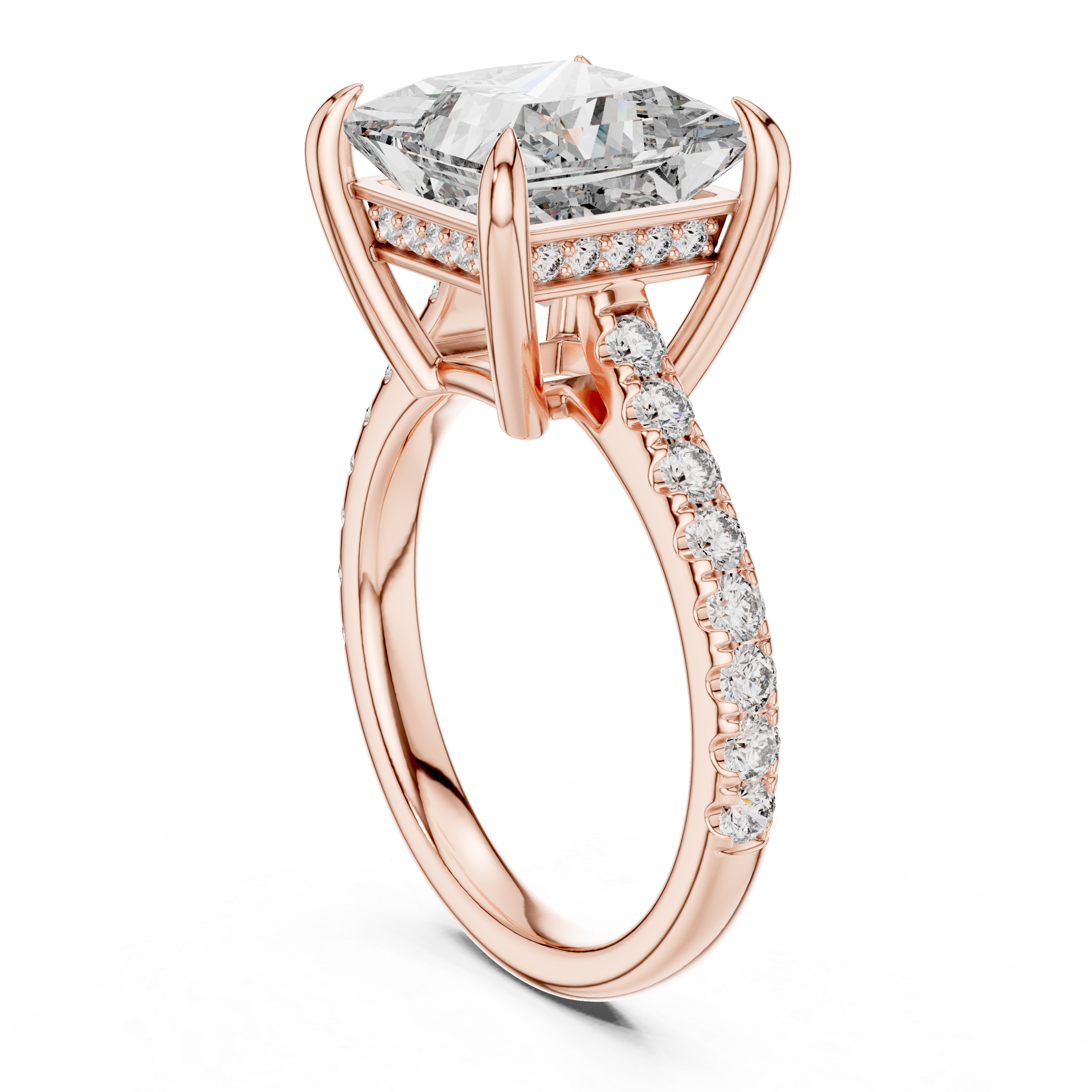 Sunset Burst Lab Grown Diamond Halo Ring