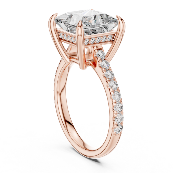 Sunset Burst Lab Grown Diamond Halo Ring