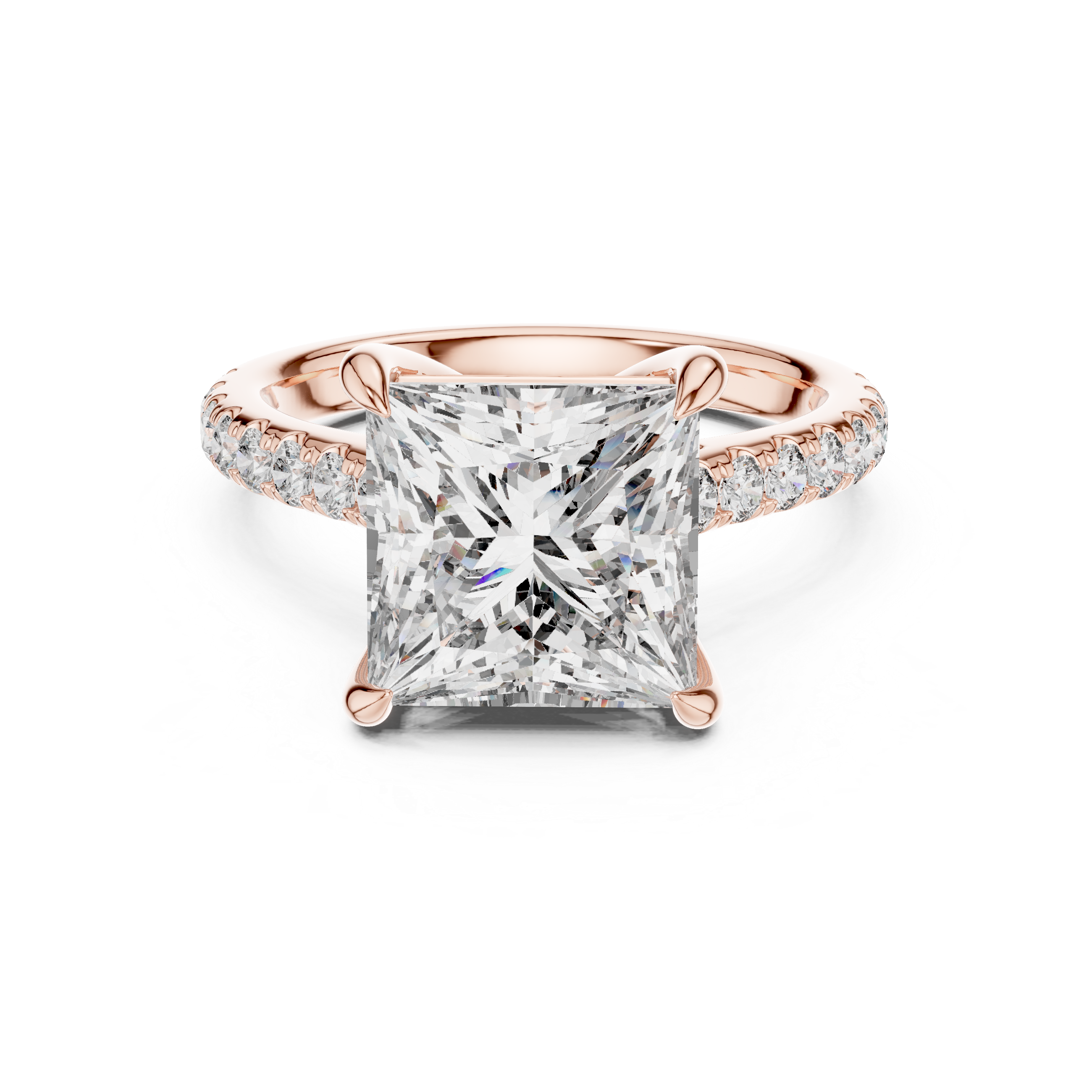 Sunset Burst Lab Grown Diamond Halo Ring
